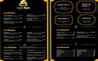 Gold Black menu