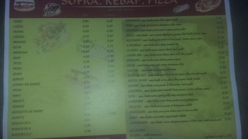 Sofra Kebab menu