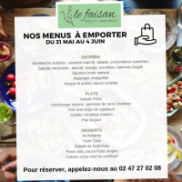 Le Faisan menu