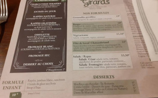 Auberge Des Girards menu