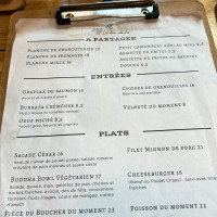 Les Deux Colombes menu