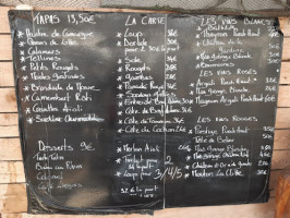 La Cabanette Du Sauvage menu