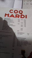 Le Coq Hardi menu