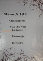 Auberge Des Massards menu