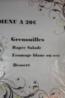 Auberge Des Massards menu