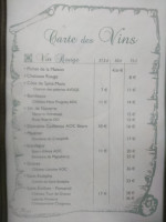 Restaurant Lafitte menu