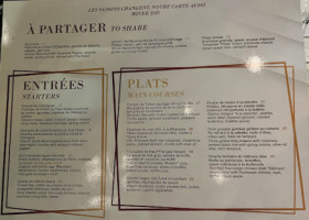 Frame Brasserie menu