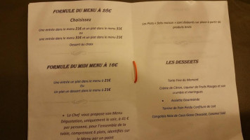 Le Bouche A Oreille menu