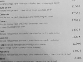 Farfalla Caffe menu