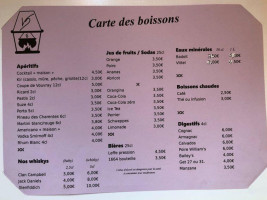 Auberge Du Vieux Domaine menu