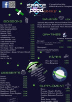 Space Food menu