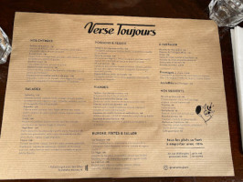 Verse Toujours menu
