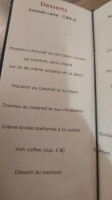 La Licorne menu