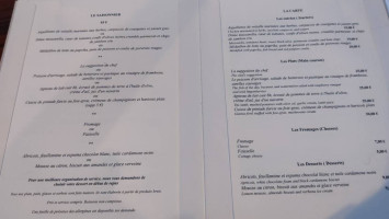 Côté Sud menu