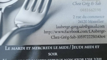 L'auberge Chez Grég Sab food