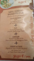 Aux Baguettes D'or menu