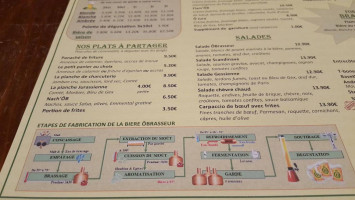 Ôbrasseur menu