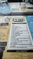 Le Bateau Ivre menu