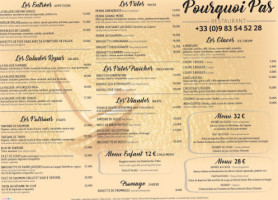 Cafe Pourquoi Pas menu