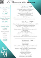 La Terrasse Des Arenes menu