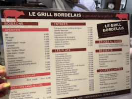 Le Grill Bordelais menu