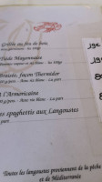 Les Tamaris Chez Raymond menu