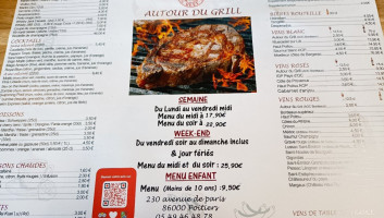 Autour Du Grill menu