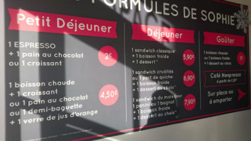 BOULANGERIE-PATISSERIE & CUISINE GOURMANDE SOPHIE LEBREUILLY menu