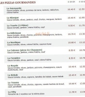 Le Kiosque à Pizzas menu