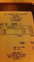 La Table Du Marche menu