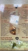 Dar Abdesalam menu