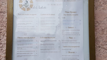 La Case De Babette (de Roziere) menu