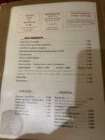 La Tocante menu