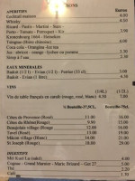 La Joncque menu