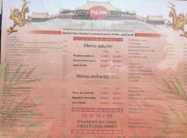 Fujin Imperial Buffet menu