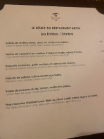 Le Alpin menu