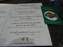 Au Pont Tournant menu