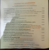 Terroirs menu