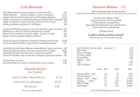 Restaurant Allardon menu