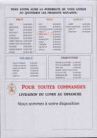 Le Saint Romain menu