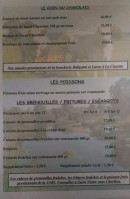 Le Villageois menu