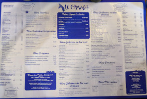 Le Chamois menu