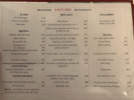 Chez Savy menu