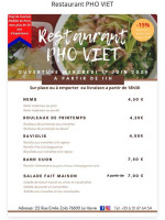 Pho Viet menu