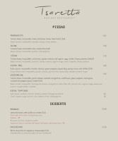 Tsaretta menu