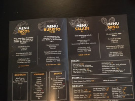 San Tacos menu