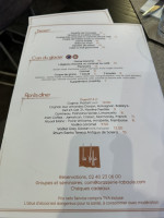 La villa menu