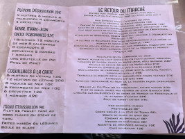 Le Marie-Jean menu