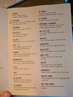 La Pirogue menu