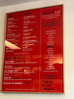 Coupi bar menu